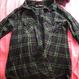 Blue and green flannel